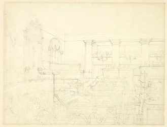 Studie til Old Bailey, fra Microcosm of London