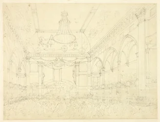 Studie til Pantheon Masquerade, fra Microcosm of London