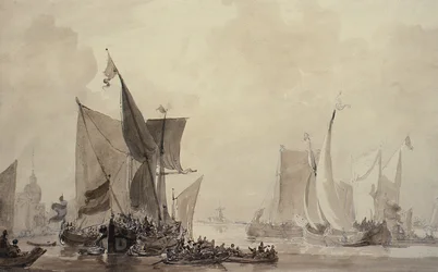 Sea Piece med hollandsk forsendelse (tegning)