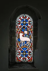 Agnus Dei, Guds lam, 1849 (farvet glas)