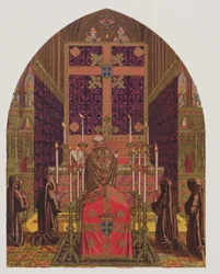Kirkeligt design, Ordlisten over kirkelig udsmykning og dragt, litografi af H.C. Maguire, 1844