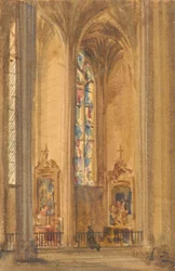 Interiør af en gotisk kirke