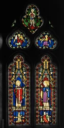 St. Augustine og St. Gregory, Chapel East Window, ca. 1844 (farvet glas)