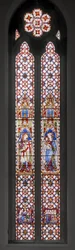 Sankt Georg, Jomfruen og barnet, 1850 (glasmaleri)
