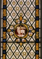 The Lamb of God, detalje, 1842 (farvet glas)