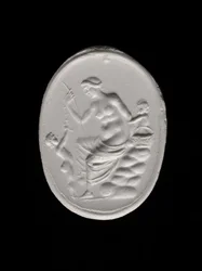Aftryk af en ringesten forestillende Afrodite, ca. 100-70 f.Kr. (gips)