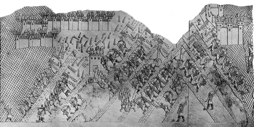Angreb på byen Lakisj, 700-692 f.Kr., c1900-1920.