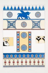 Malede ornamenter fra Nimroud [Calah]