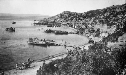 Udsigt over Anzac Cove, Gallipoli, 1915