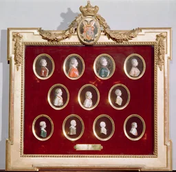 Josef 2. (1741-90), tysk-romersk kejser og konge af Bøhmen og Ungarn, og hans brødre og søstre, herunder hans søster Marie-Antoinette (1755-93)