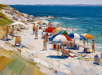 En solrig dag på stranden