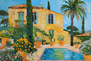 Solrig villa ved Middelhavet