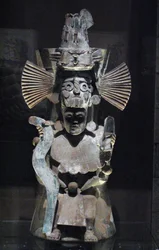 Røgelsesbrænder i form af guden Tlaloc, Tláhuac, sen postklassisk periode, ca. 1500