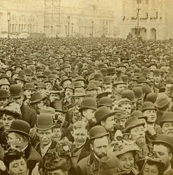 Folkemængde ved åbningen af Columbian Exhibition, Chicago, Illinois, USA, 1893.