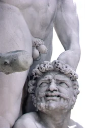 Detalje fra statuen af Herkules og Cacus, 1534