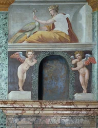 Sala delle Prospettive, Perspektivhallen, detalje af en trompe-l