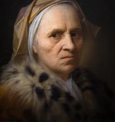 Gammel kvinde (detalje)