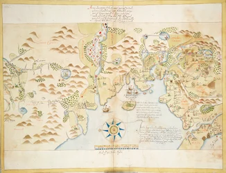 Donegal og Sligo Bays, Irland, ca. 1600 (linned, papir)