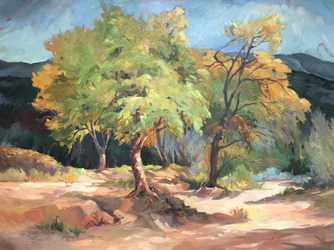 Fall on the Rio Grande Beto Junction, 2001 (olie på lærred)