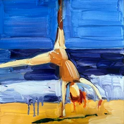uden titel, 06/03/2024 (olie på grundet gesso-papir)