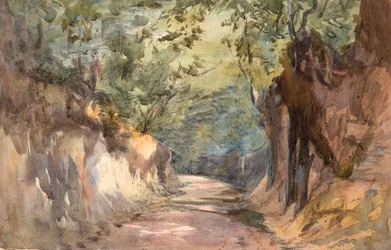 Indgang til Scalands Gate (akvarel og grafit på vævet papir)