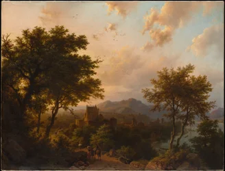 Solnedgang ved Rhinen