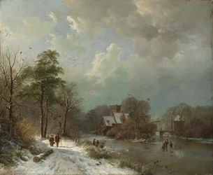 Vinterlandskab, Holland, 1833