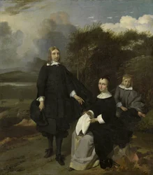 Familie i et landskab