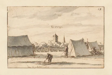 Lejr af Army of Willem III nær Sint-Truiden, Limburg