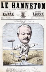 Ferdinand de Lesseps - af Gédéon, i "" Le Hanneton"" af 12/09/1867