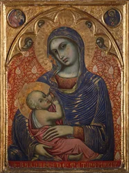 Madonna ammende barn af Barnaba da Modena (aktiv 1361-1383)
