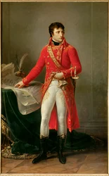 Portræt i hel figur af Napoleon Bonaparte som førstekonsul (1769-1821). Maleri af Antoine Jean Gros (1771-1835). 1802. Paris, Æreslegionens Museum