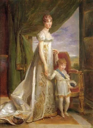 Hortense-Eugénie de Beauharnais (1783 - 1837), dronning af Holland og hendes søn Charles Napoléon Bonaparte (1803 - 1807), 1806