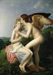 Psyche modtager Amors første kys, 1798