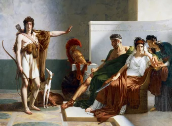 Hippolytos afviser Fædras anklager, Fædra og Hippolytos