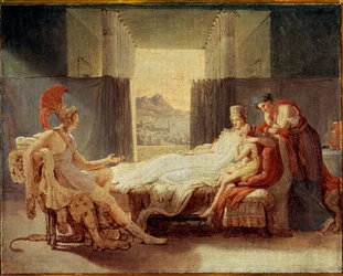 Skitse for Aeneas, der fortæller Dido om Trojas ulykker, før 1813