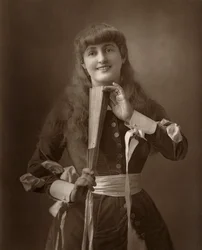 Den britiske skuespillerinde Alice Atherton i Oliver Grumble, 1886