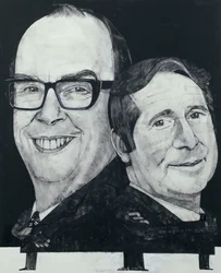Portræt af Morecambe og Wise, illustration til The Listener, 1970