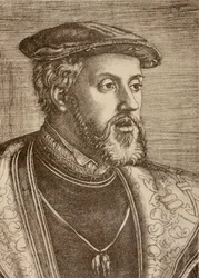 Portræt af Charles Quint, udgivet i 1920 (litho)