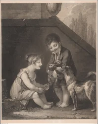 To børn med hunde Åh, les jolis petits chiens