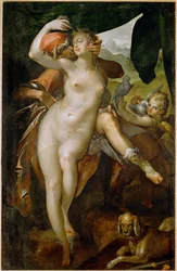 Venus og Adonis, ca. 1595 (maleri på lærred)