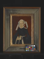 Portræt af en dame (olie på træ)