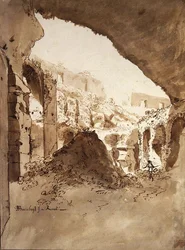 Udsigt inde i Colosseum