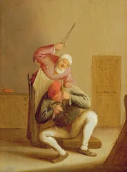 En hustru der slår sin mand
