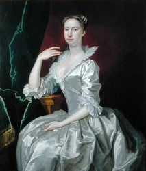 Portræt af fru Elizabeth Ingram (olie på lærred)