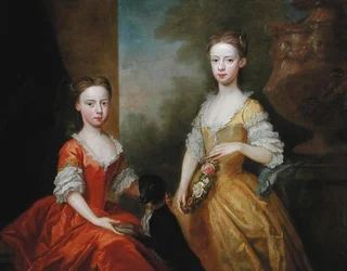 The Daughters of Scrope Egerton, 5th Earl & 1st Duke of Bridgewater, ca. 1734 (olie på lærred)