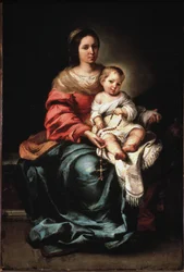 Rosenkransens jomfru - olie på lærred, ca 1650