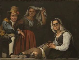 Fire figurer på et trin