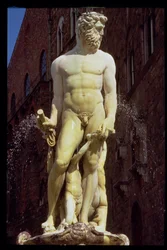 Neptuns fontæne, detalje af Neptuns figur, 1560-75