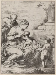 Den hellige familie med Sankt Johannes